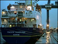 The grim discovery was made when the vessel docked in Hull